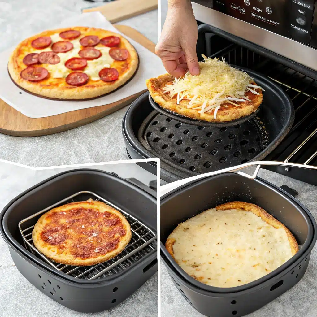 Step-by-step how to cook Totino’s pizza in air fryer