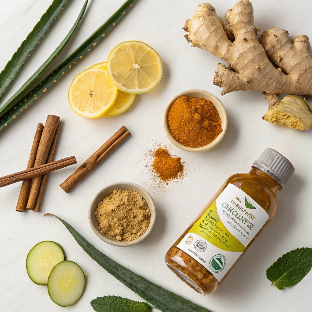 : Ingredients for natural Mounjaro detox drink variations