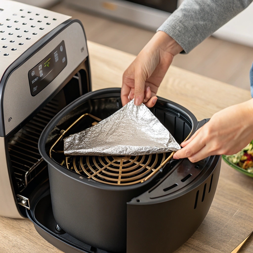 Is foil safe in an air fryer basket?