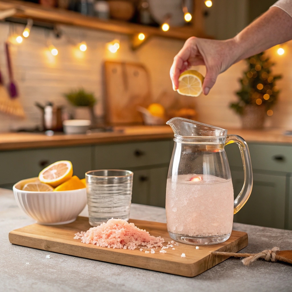 Preparing pink salt recipe step by step