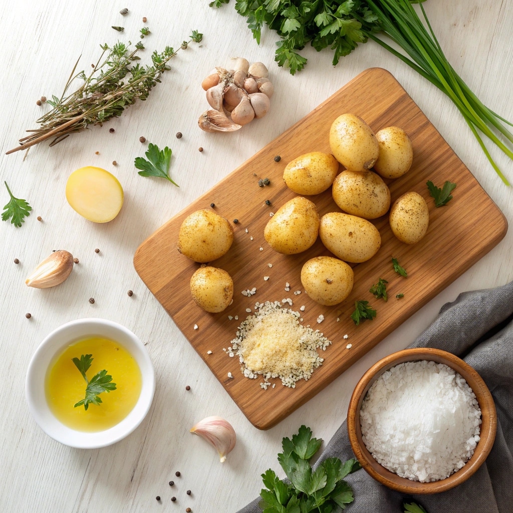 ingredients for air fryer smashed potatoes