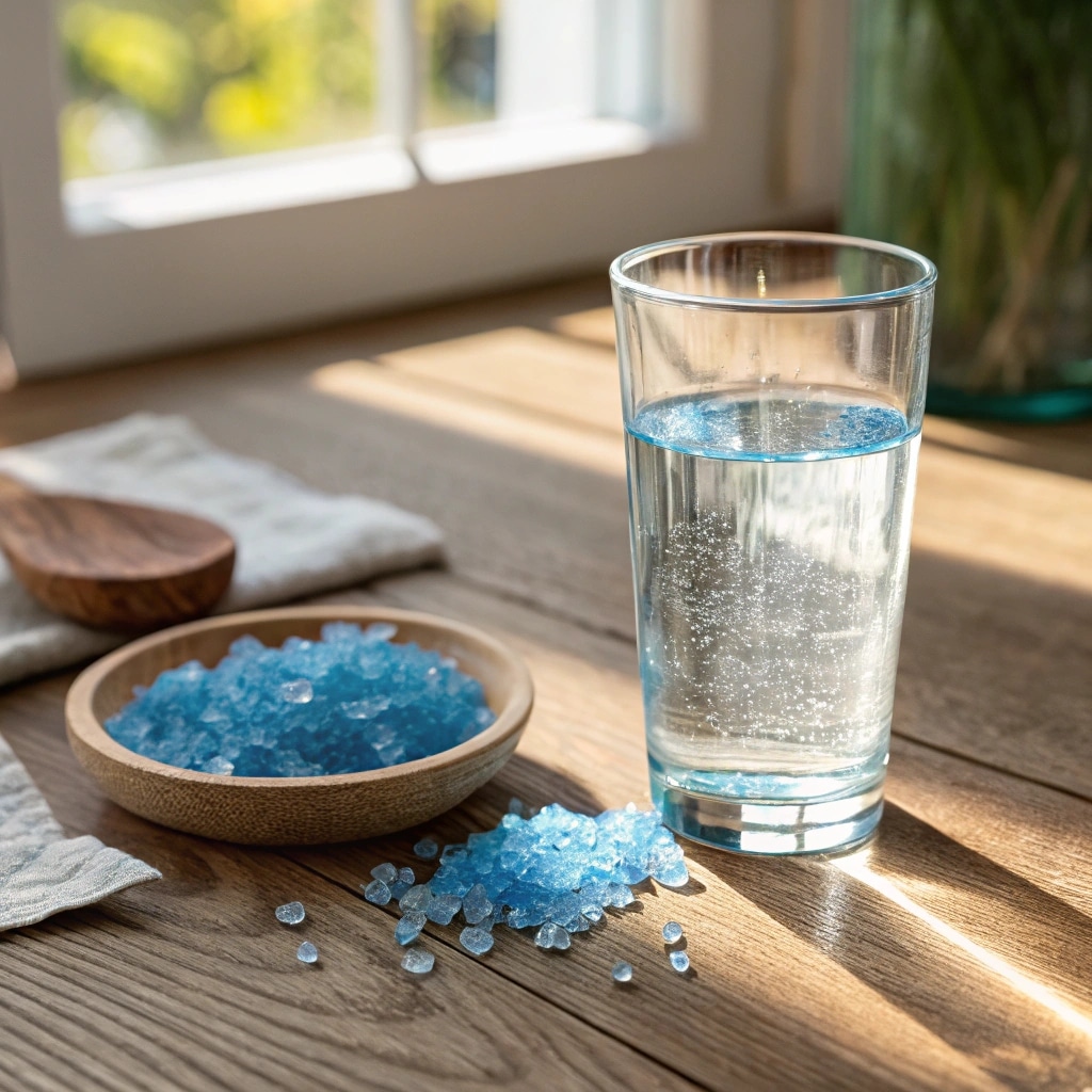 Blue Salt Trick Recipe mineral drink in glass