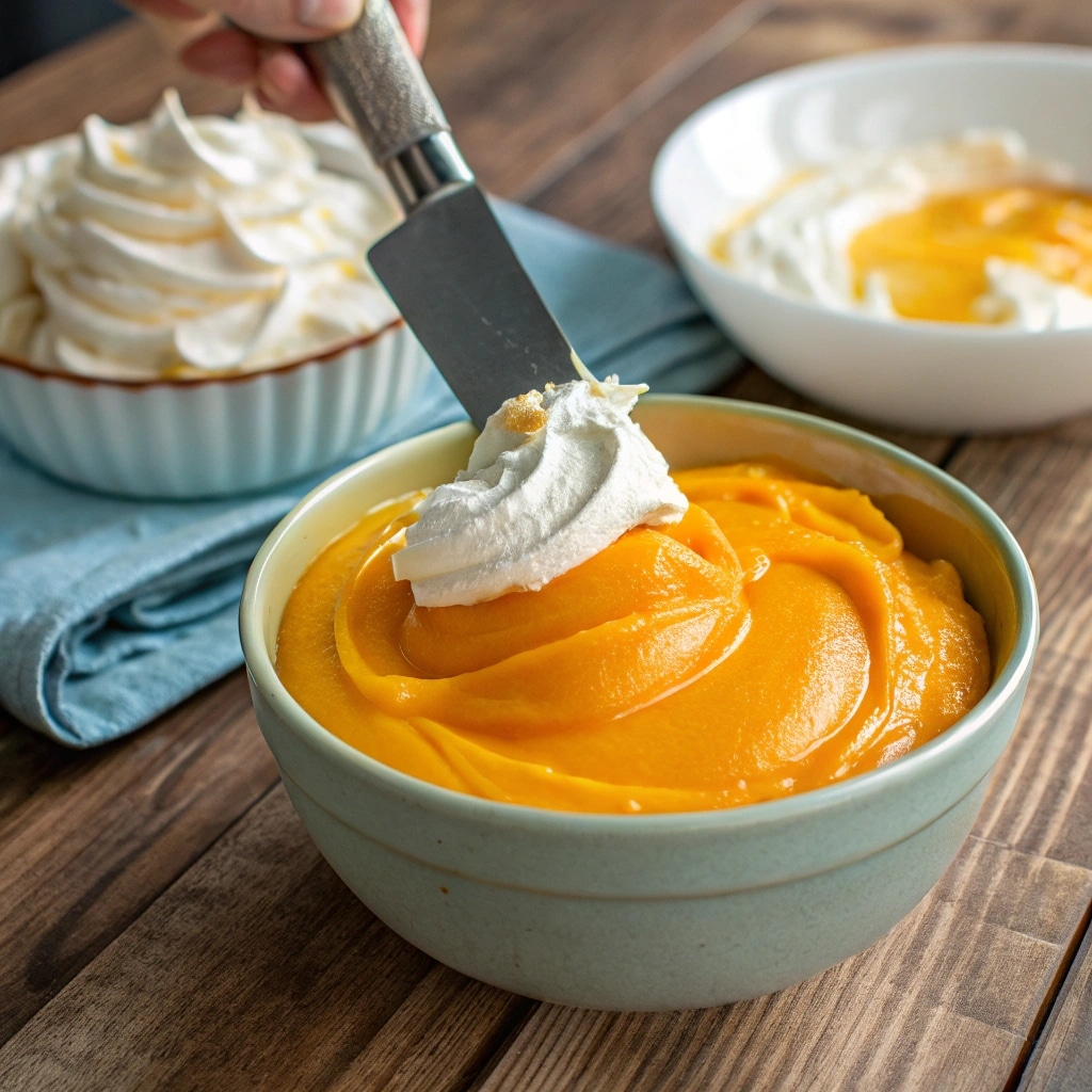 whipping heavy cream for mango ice cream recipe