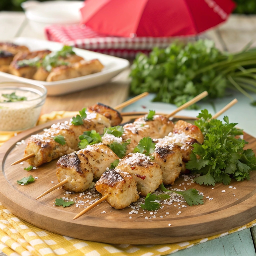 a vibrant platter of ranch garlic parmesan chicken