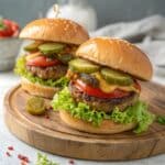 Crack Burgers with ranch dressing and bacon