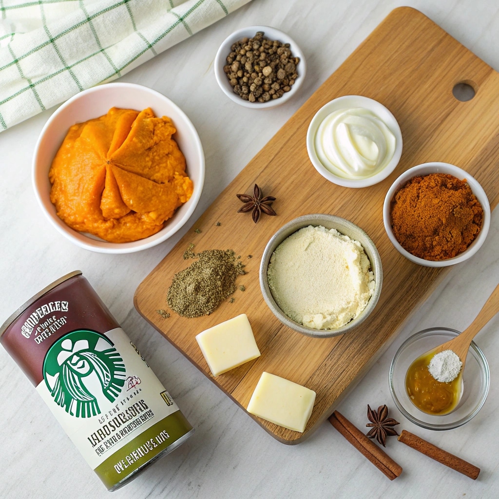 an overhead shot of the ingredients needed for sta