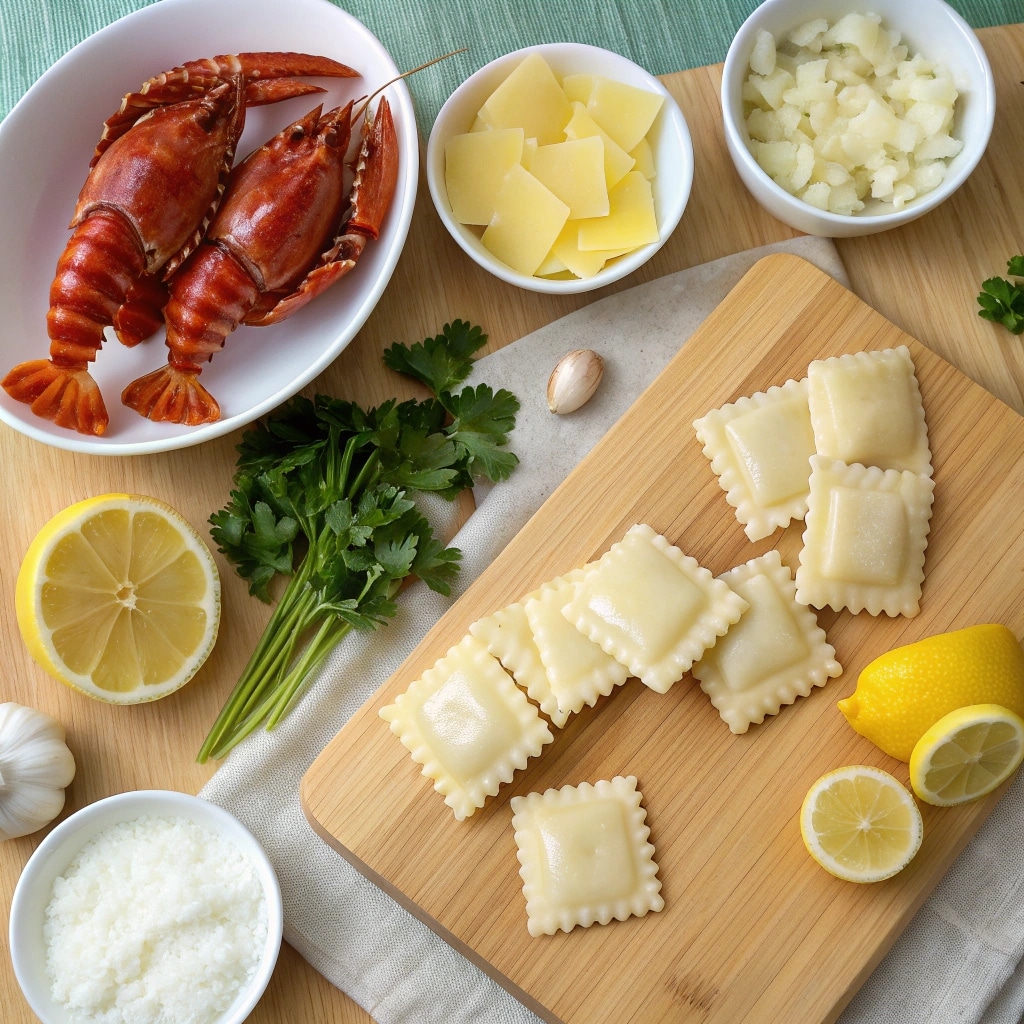 ingredients for lobster ravioli in lemon butter sa