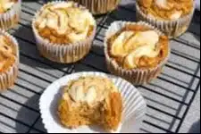 Keto Pumpkin Cheesecake Muffins – Indulge Without the Guilt 1 Keto Pumpkin Cheesecake Muffins plated with autumn decorations