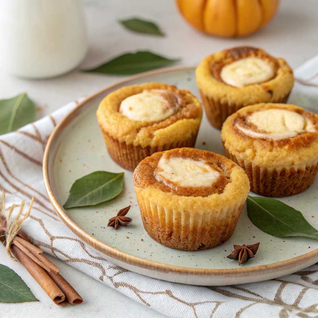 keto pumpkin cheesecake muffins serving