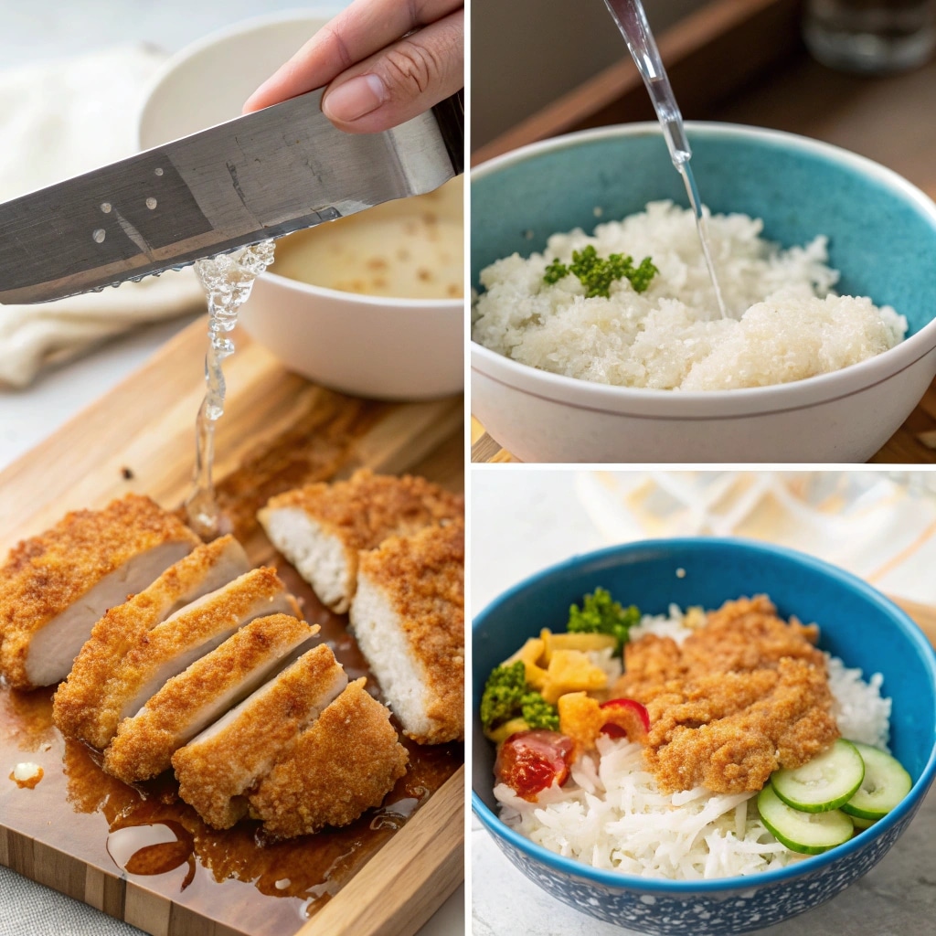 step 1 a close up of rinsing rice under cold wate
