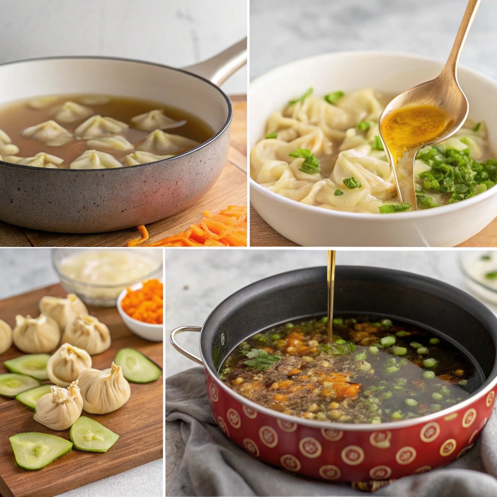 image after the step of adding dumplings to the br