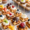 mini waffle dessert bites hero