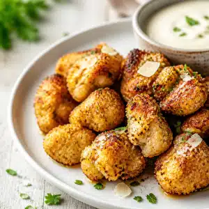 Air Fryer Garlic Parmesan Chicken Bites