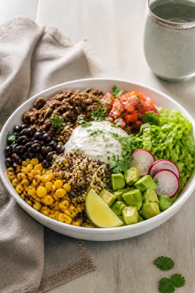 High Protein Taco Bowl