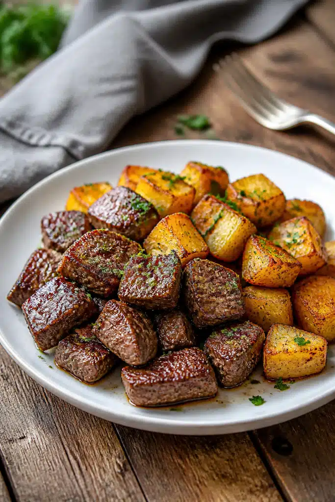 Air Fryer Steak and Potatoes