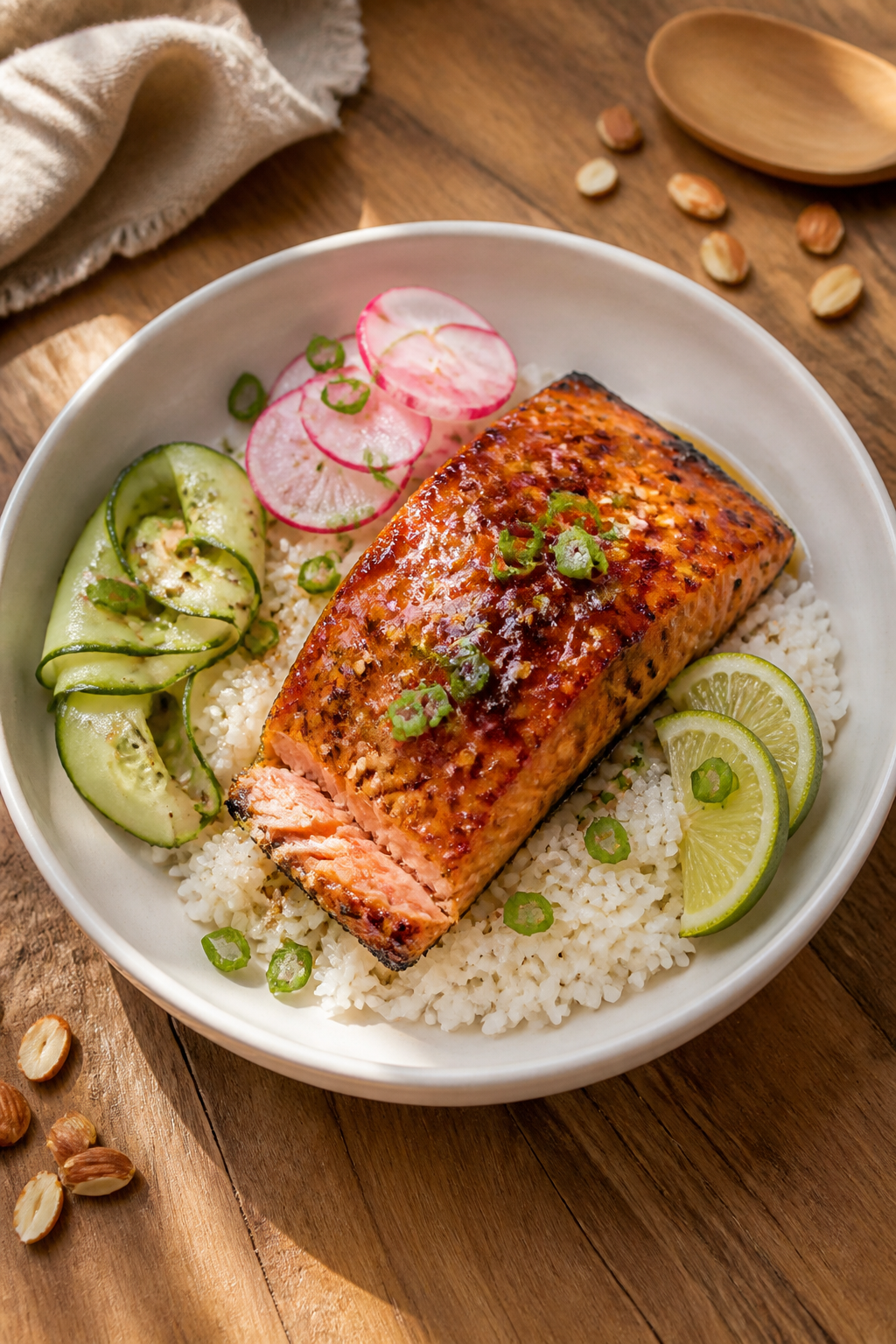 Hot Honey Salmon Bowl: Easy 30-Minute Recipe For Busy Weeknights 16 Hot Honey Salmon Bowl - finished dish presentation