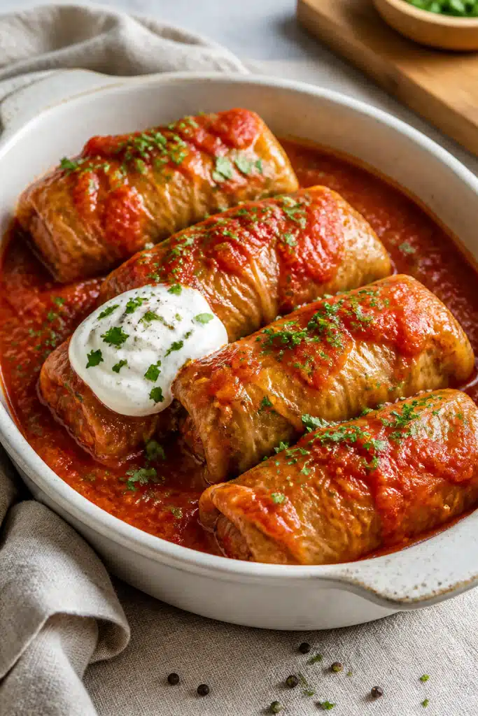 Vegan Stuffed Cabbage Rolls