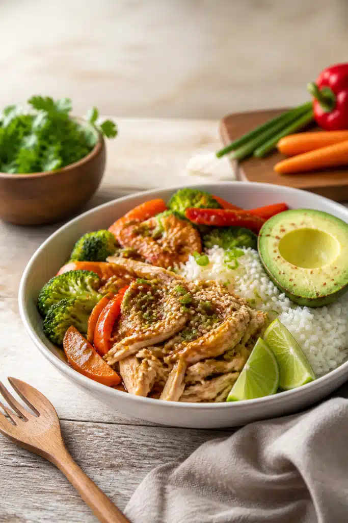 Leftover Rotisserie Chicken Bowl