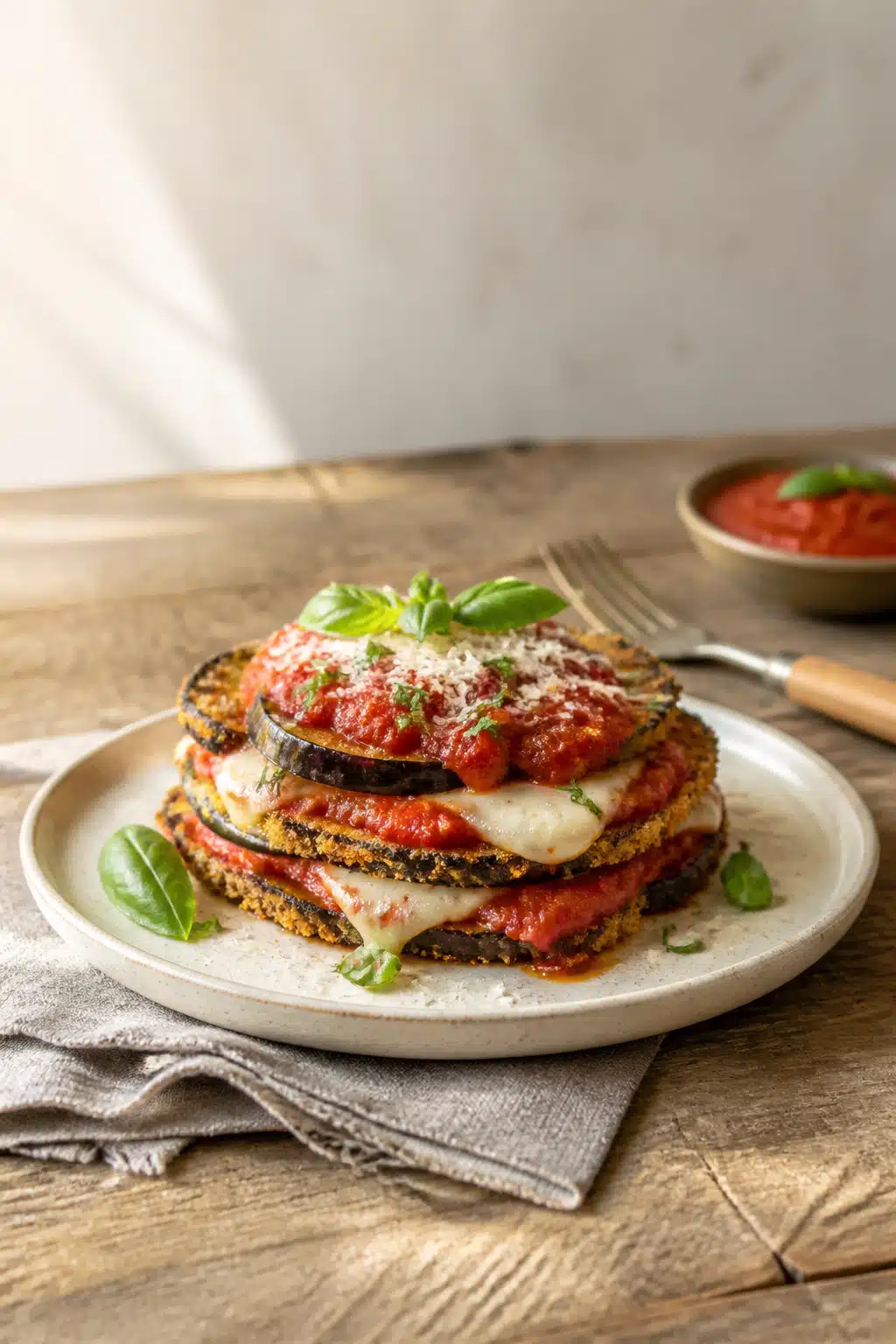Air Fryer Eggplant Parmesan: Easy 30-Minute Recipe for Busy Weeknights 16 Air Fryer Eggplant Parmesan - finished dish presentation