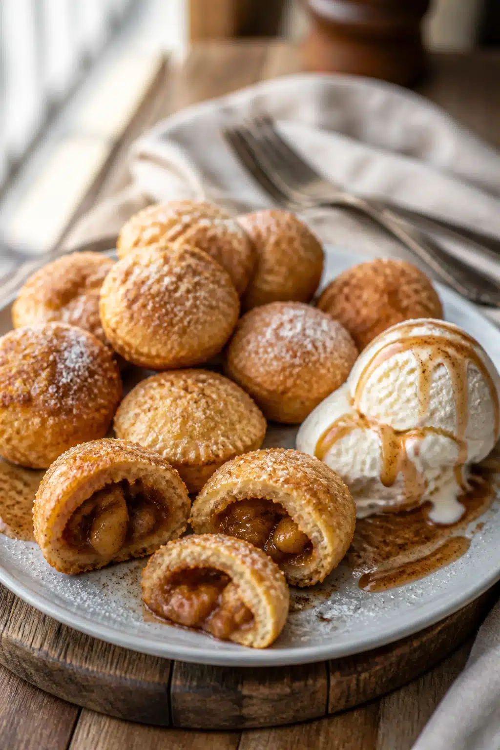 Air Fryer Apple Pie Bites: Easy 12-Minute Recipe For Cozy Fall Nights 16 Air Fryer Apple Pie Bites - finished dish presentation
