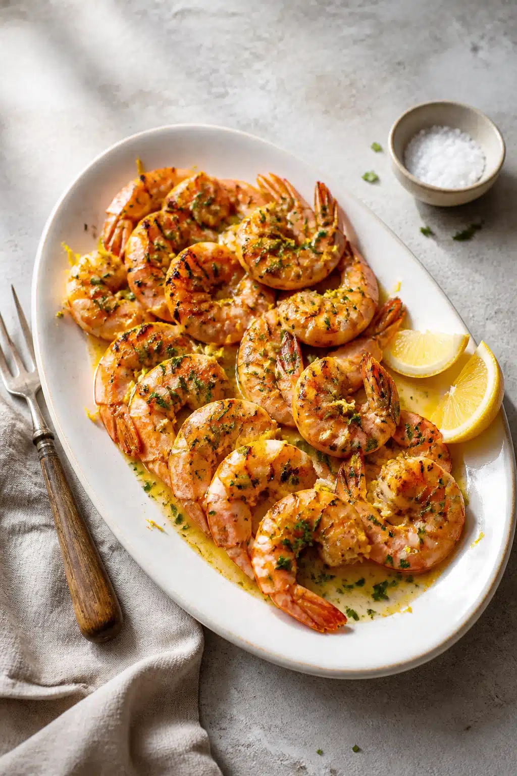 Baked Garlic Butter King Prawns: Easy 20-Minute Recipe For Busy Weeknights 15 Baked Garlic Butter King Prawns - finished dish presentation