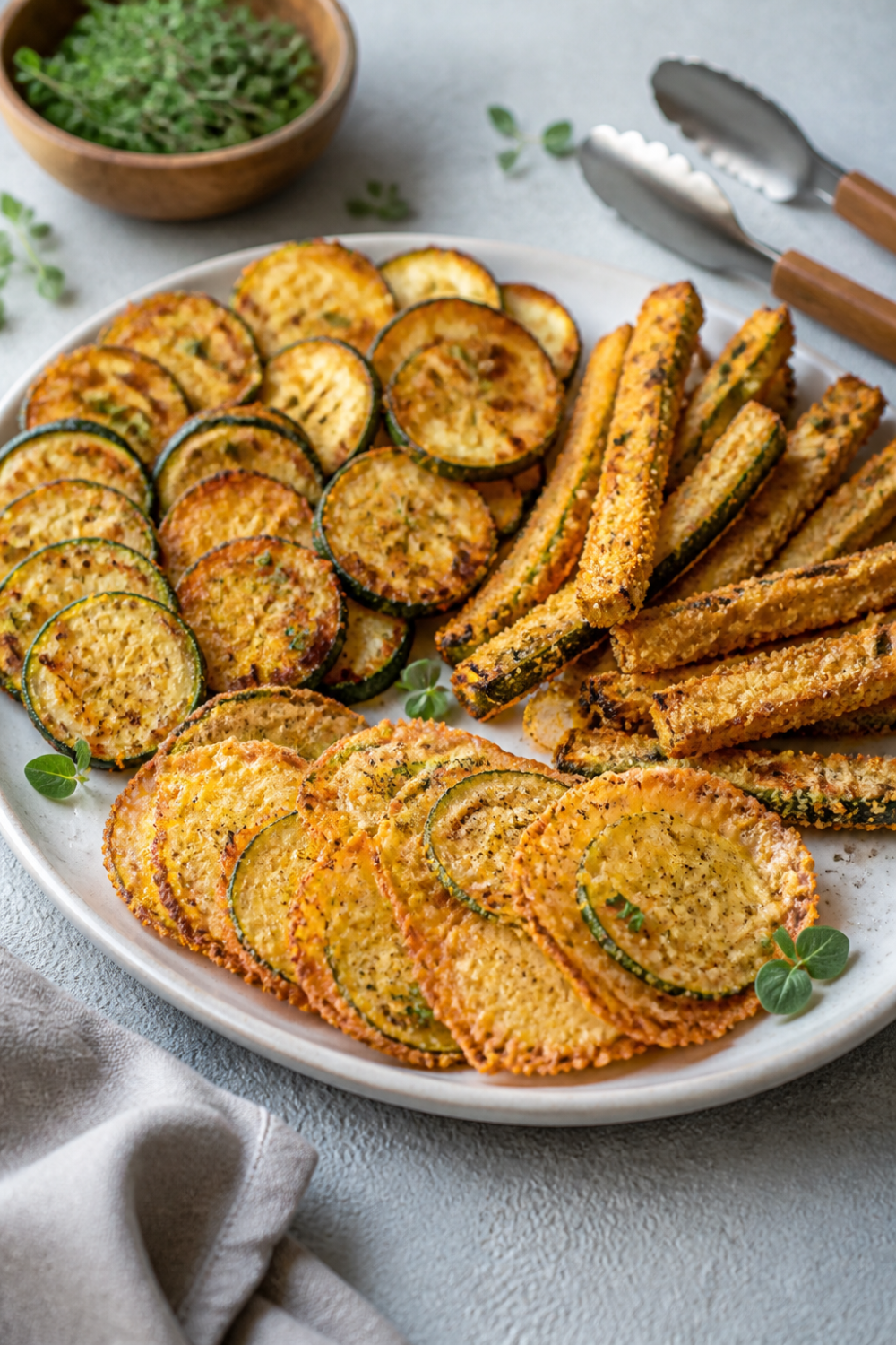 Air Fryer Zucchini: Best 10-Minute Recipe For Healthy Snacks 16 air fryer zucchini - finished dish presentation