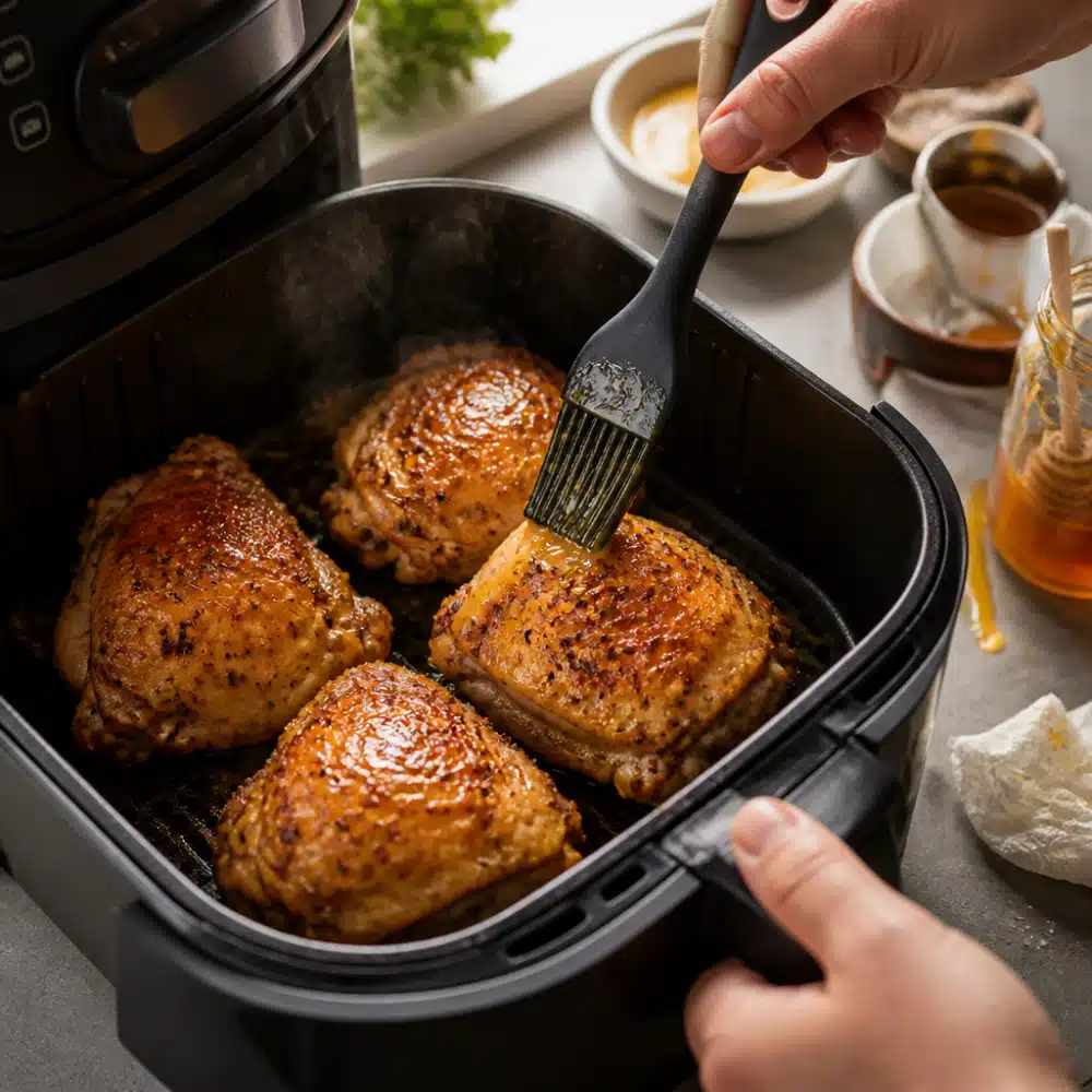 Air Fryer Honey Mustard Chicken: Easy 25-Minute Recipe For Busy Weeknights 17 Air Fryer Honey Mustard Chicken - cooking process
