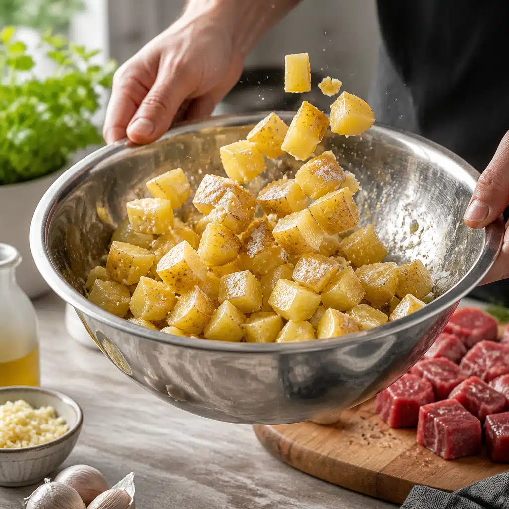 Air Fryer Steak and Potatoes: Easy 30-Minute Recipe for Busy Weeknights 17 Air Fryer Steak and Potatoes - cooking process