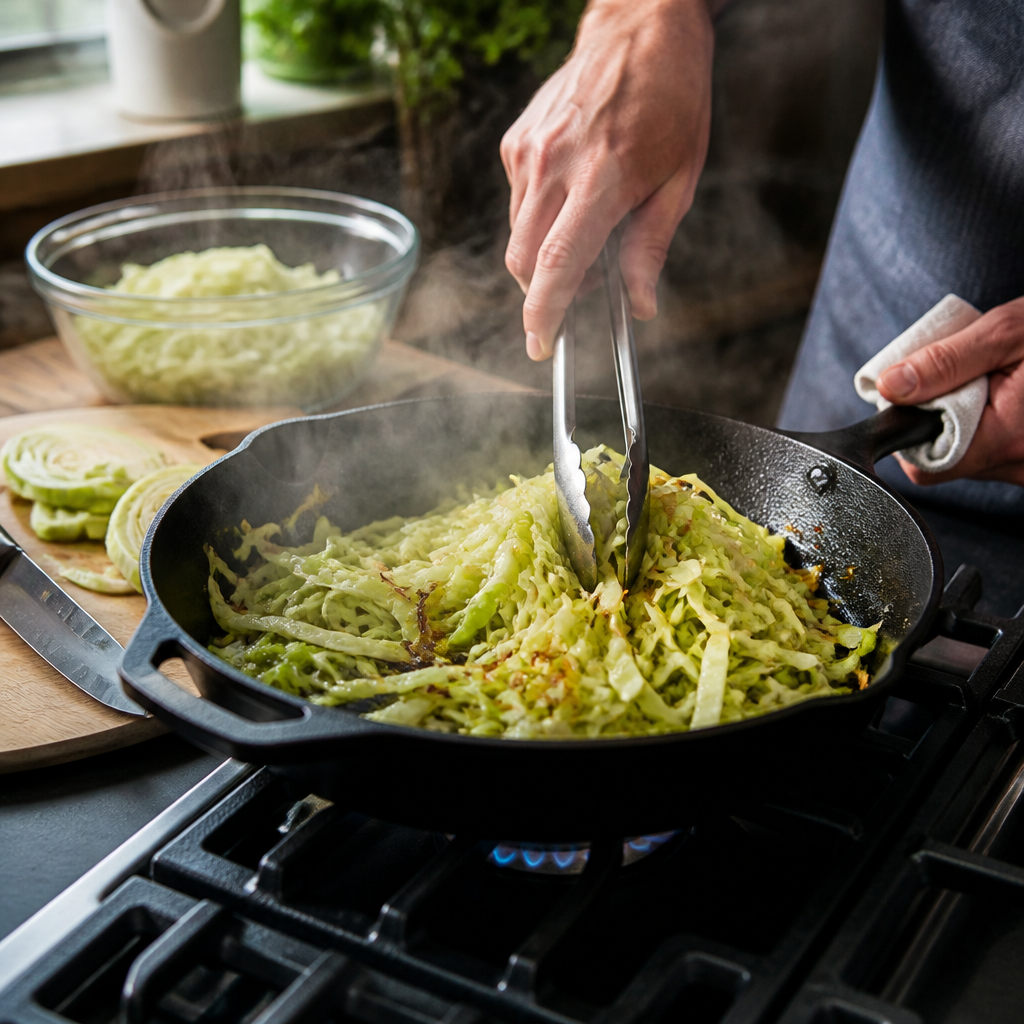 Cabbage Alfredo: Easy 30-Minute Recipe for Busy Weeknights 17 Cabbage Alfredo - cooking process