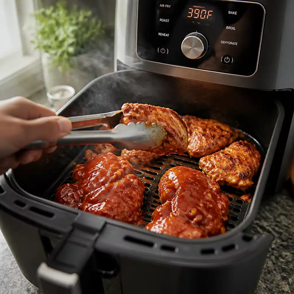 Air Fryer Buldak Chicken: Easy 30-Minute Recipe for Busy Weeknights 17 Air Fryer Buldak Chicken - cooking process