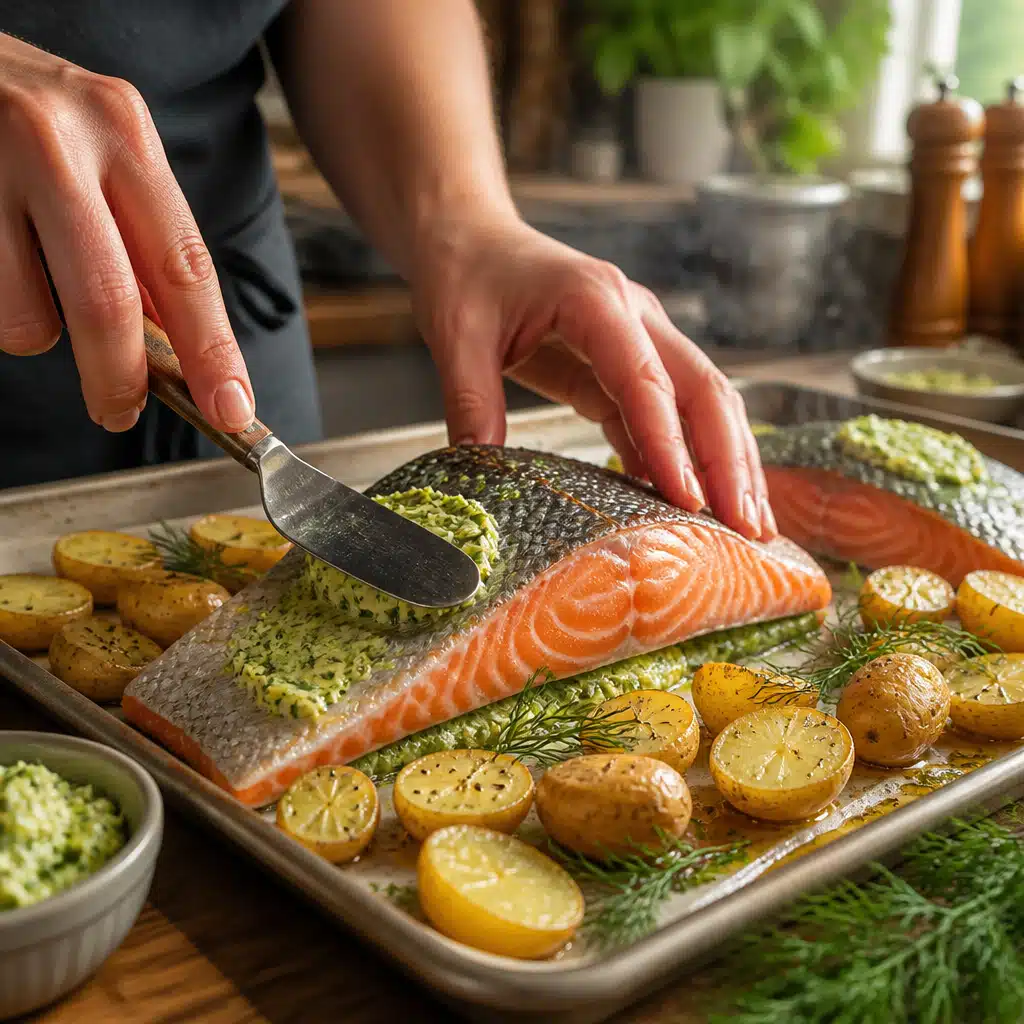 Sheet Pan Salmon and Potatoes: Easy 30-Minute Recipe for Busy Weeknights 17 Sheet Pan Salmon and Potatoes - cooking process