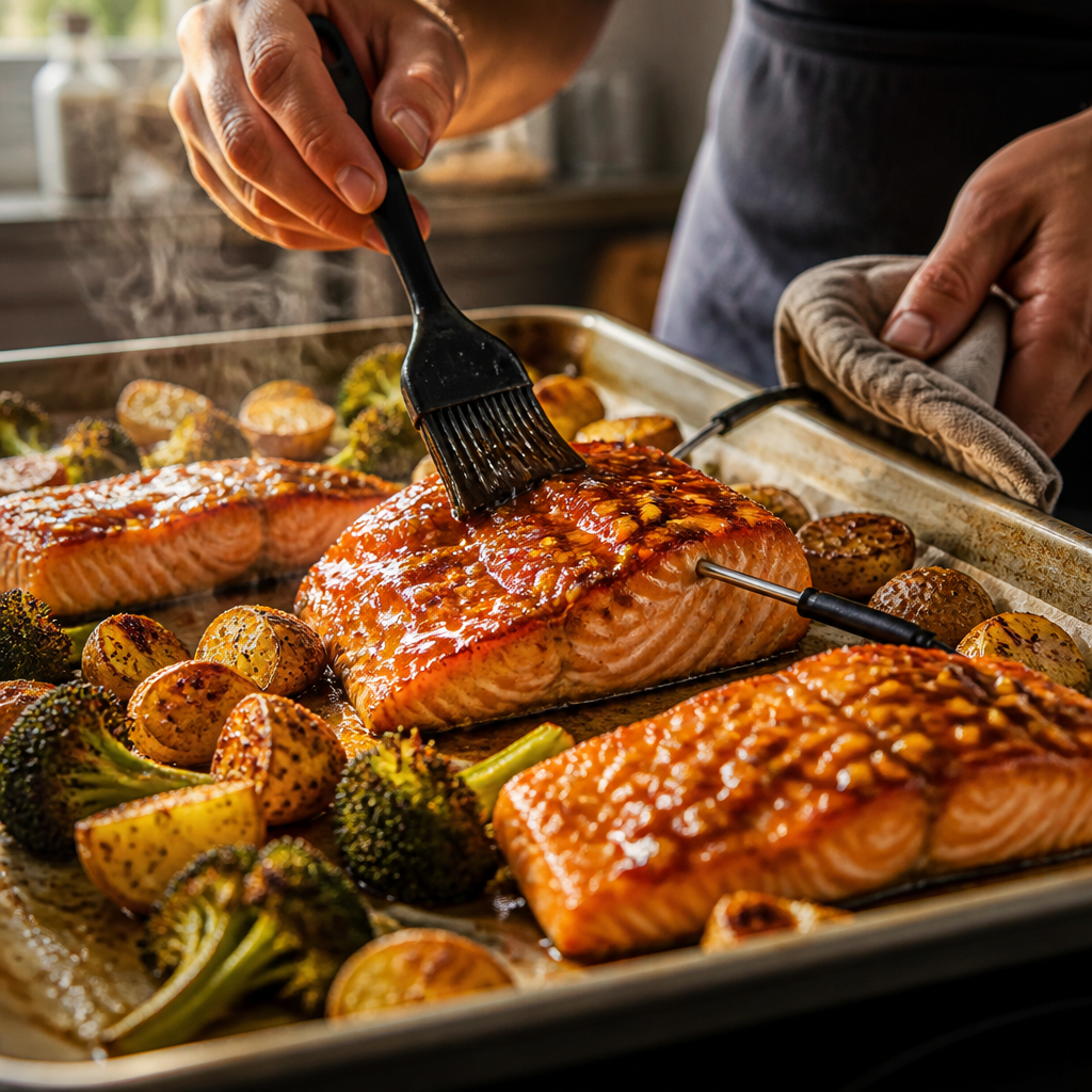 Honey Garlic Butter Salmon: Easy 40-Minute Recipe for Busy Weeknights 16 Honey Garlic Butter Salmon - cooking process