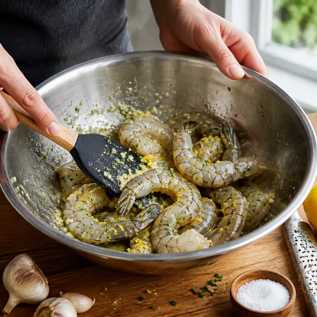 Baked Garlic Butter King Prawns: Easy 20-Minute Recipe For Busy Weeknights 16 Baked Garlic Butter King Prawns - cooking process