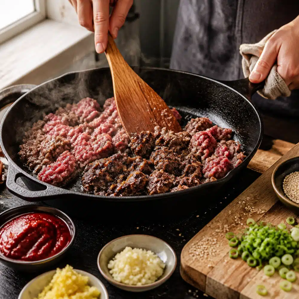 Korean Beef Bowl: The Best 20-Minute Recipe For Busy Weeknights 17 Korean Beef Bowl - cooking process