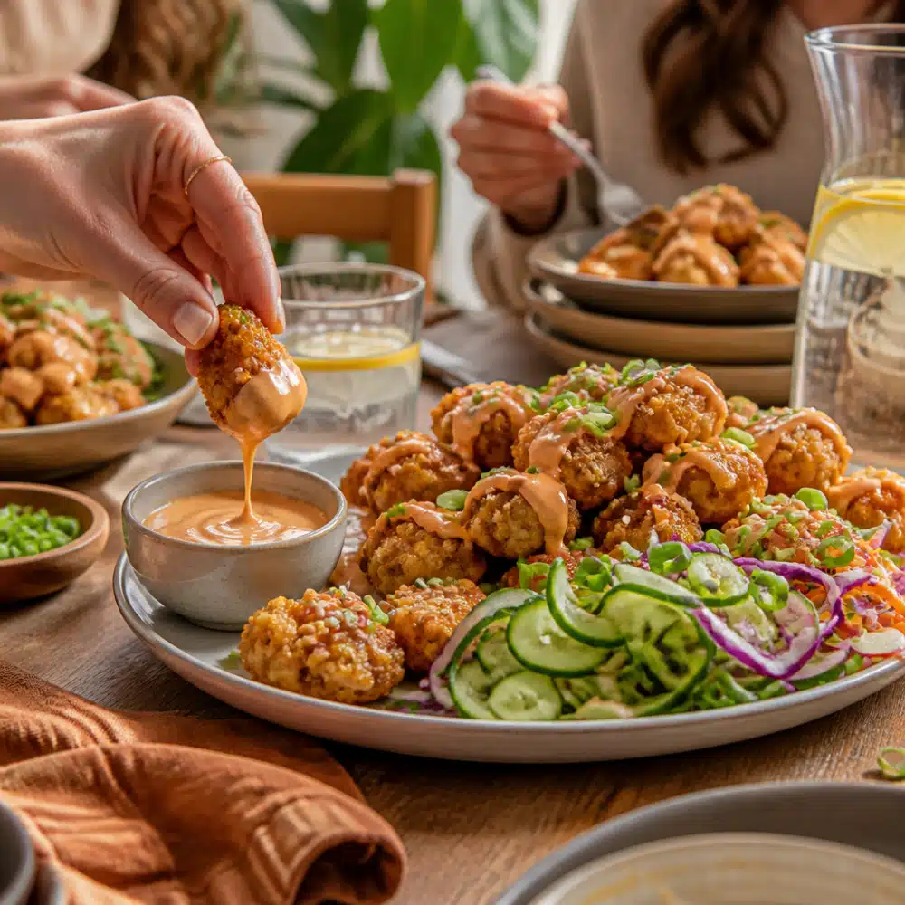 Air Fryer Bang Bang Chicken: Easy 20-Minute Recipe For Busy Weeknights 18 Air Fryer Bang Bang Chicken - serving suggestion