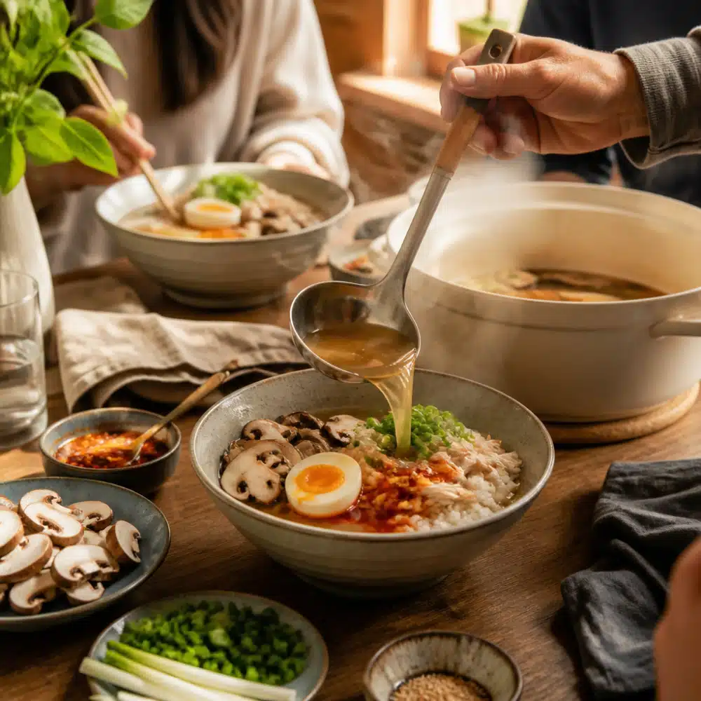 Brothy Rice Bowl - serving suggestion
