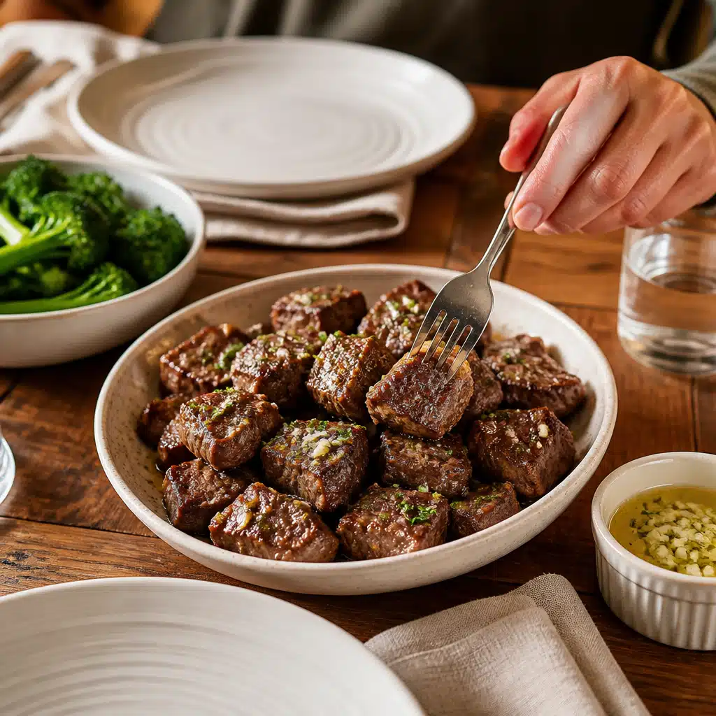 Air Fryer Steak Bites: Delicious 15-Minute Recipe for Busy Weeknights 18 Air Fryer Steak Bites - serving suggestion