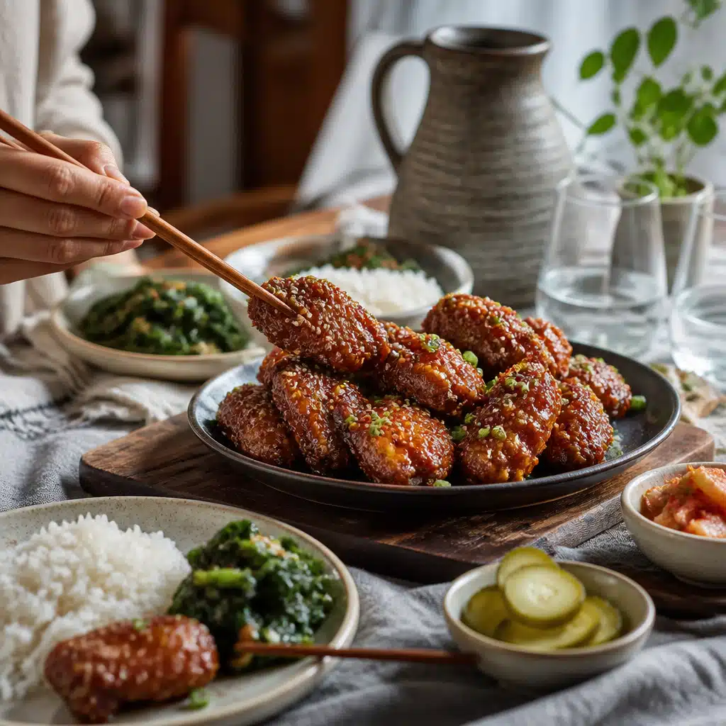 Air Fryer Korean Chicken: Delicious 30-Minute Recipe for Busy Weeknights 18 Air Fryer Korean Chicken - serving suggestion