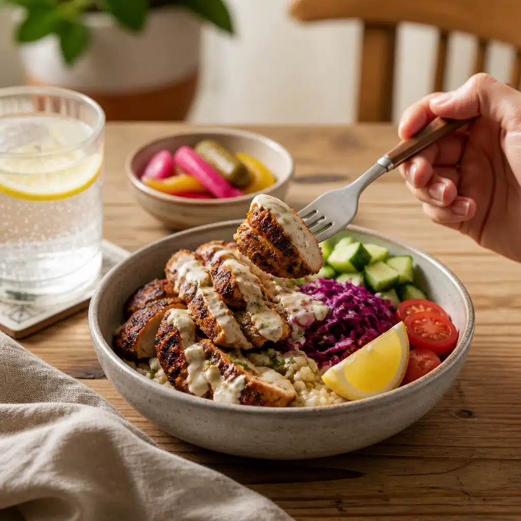 Air Fryer Chicken Shawarma: Easy 20-Minute Recipe for Busy Weeknights 18 Air Fryer Chicken Shawarma - serving suggestion