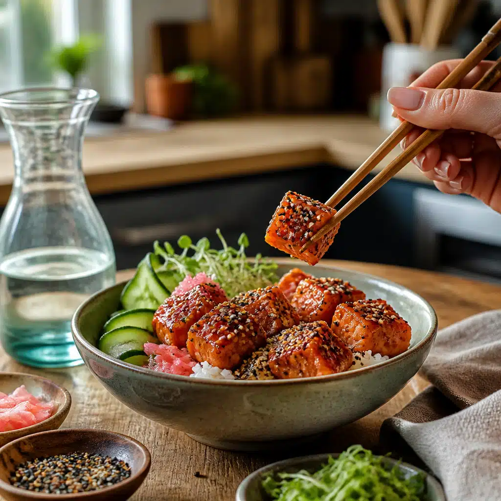 Air Fryer Teriyaki Salmon Bites: Easy 20-Minute Recipe For Busy Weeknights 18 Air Fryer Teriyaki Salmon Bites - serving suggestion