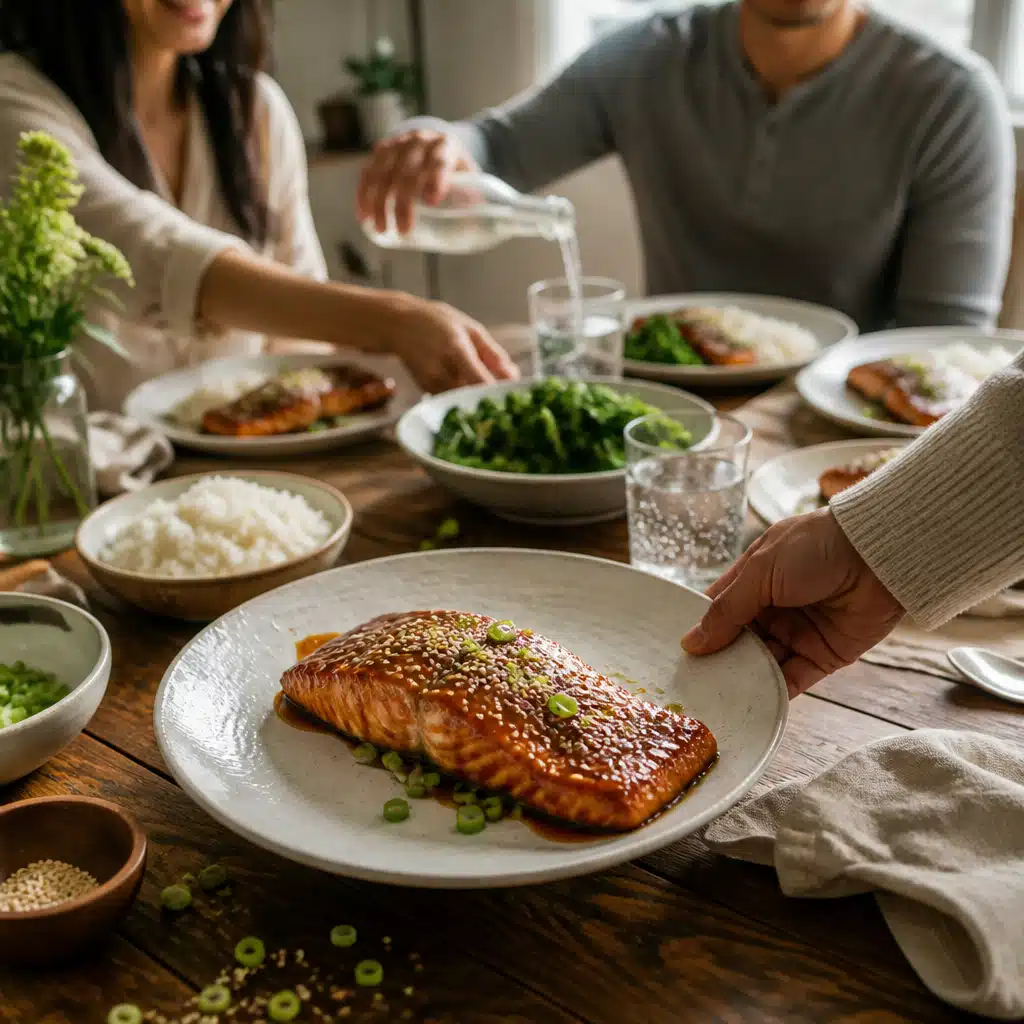 Honey Sesame Salmon Recipe: Easy 30-Minute Recipe for Busy Weeknights 18 Honey Sesame Salmon Recipe - serving suggestion
