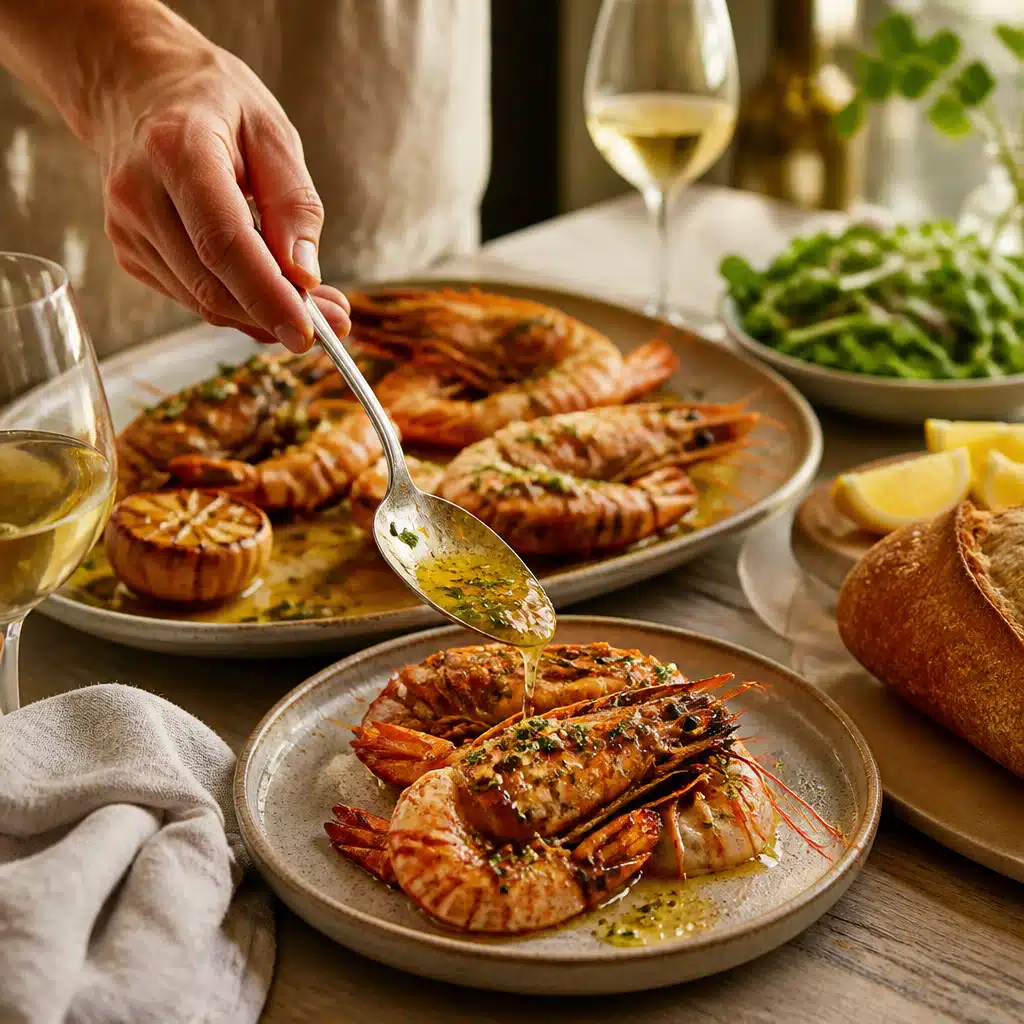 Baked Garlic Butter King Prawns: Easy 20-Minute Recipe For Busy Weeknights 17 Baked Garlic Butter King Prawns - serving suggestion